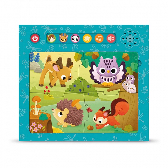 AZ Toys - Touch Frame-Tactile Talking Puzzles-My First Animals